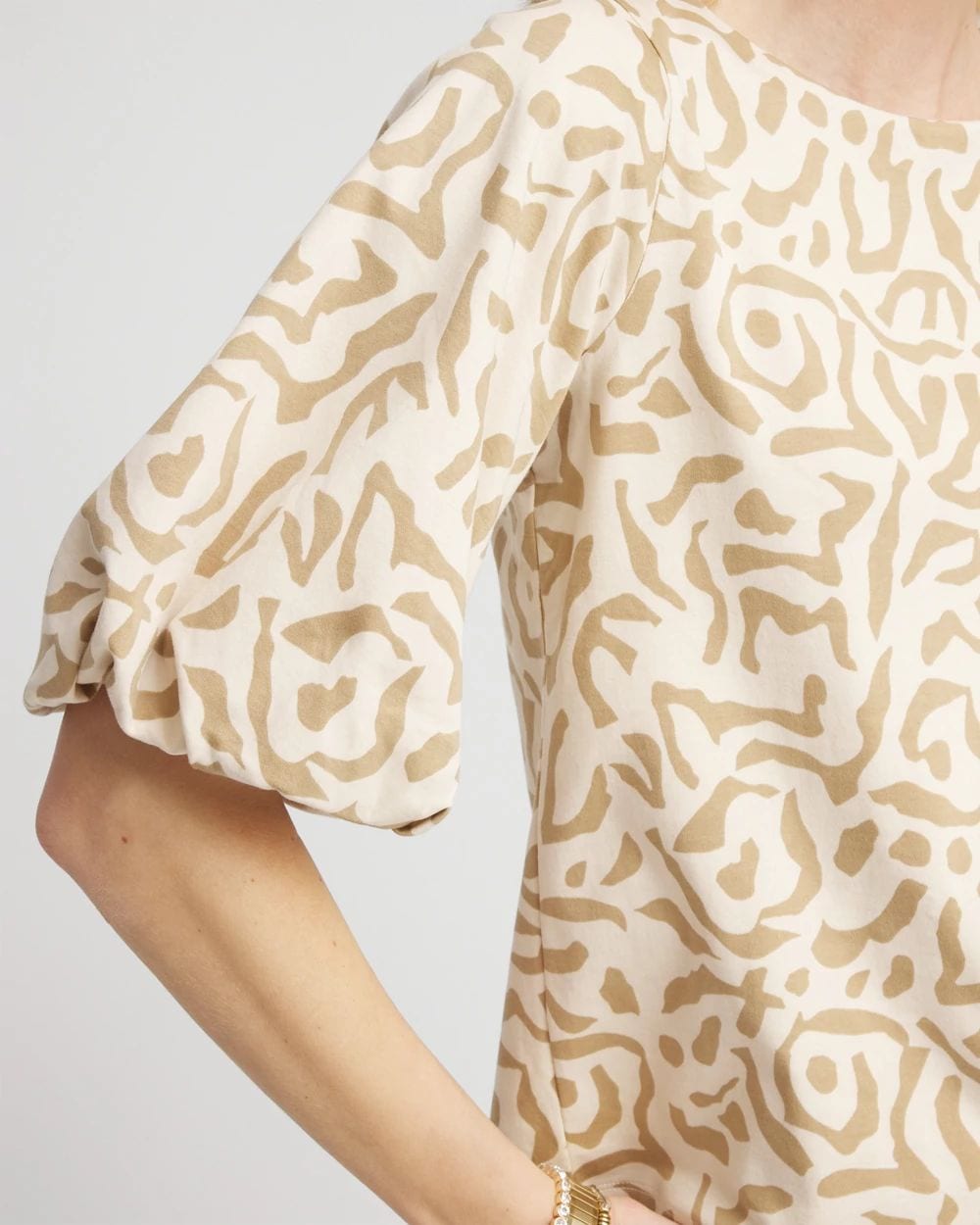 Animal Print Bubble Sleeve Top | Chico's